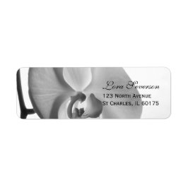 Etiqueta Endereço de devolução White Orchid