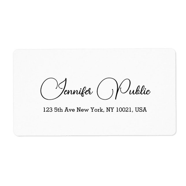 Etiqueta Endereço de Entrega Simples e Manuscrito (Frente)