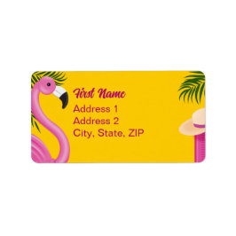 Etiqueta Endereço de Férias de Validação Pinky