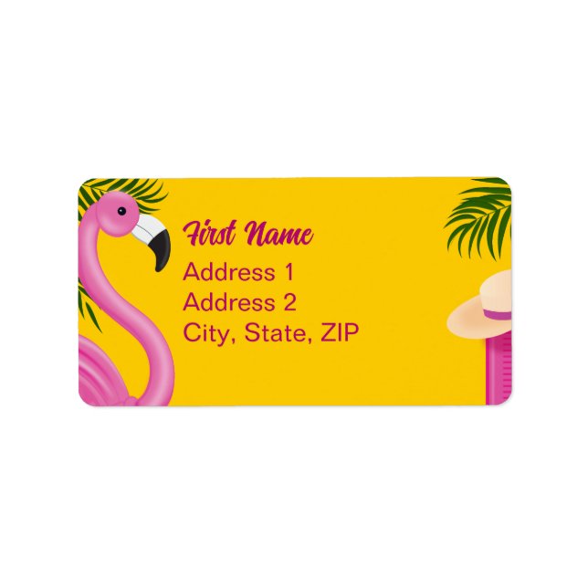 Etiqueta Endereço de Férias de Validação Pinky (Frente)