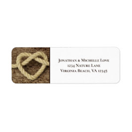 Etiqueta Endereço de Fundo do Núcleo do Coração Náutico do 