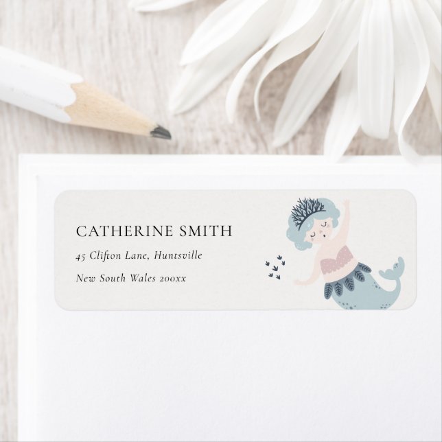 ETIQUETA ENDEREÇO DE FUSÃO AZUL DE PEQUENO PINCO ELEGANTE (Insitu)