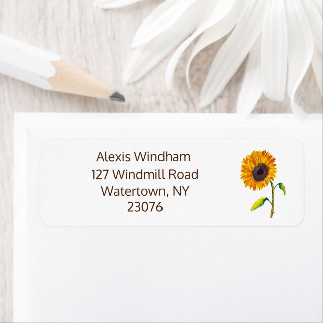 Etiqueta Endereço de Girassol (Insitu)