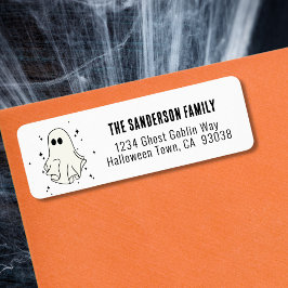 Etiqueta Endereço de Halloween dos Fantasmas