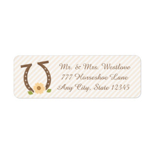 ETIQUETA ENDEREÇO DE HORSESHOE E DE DEVOLUÇÃO DO SUNFLOWER