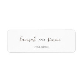 Etiqueta Endereço de Ouro Mínimo Moderno e Elegante