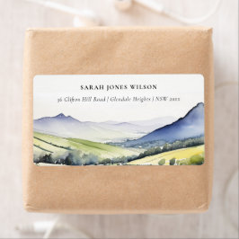 Etiqueta Endereço de Paisagem Floral Primavera do País Míni