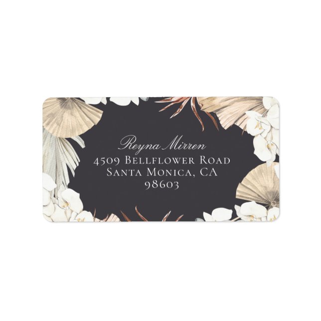 Etiqueta Endereço de Quadro Botânico Seco (Frente)