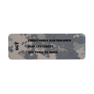 Etiqueta Endereço de retorno ACU Camo