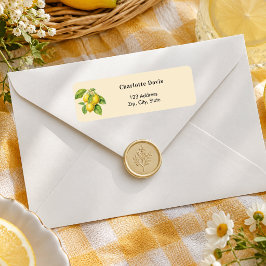 Etiqueta Endereço de retorno amarelo limão