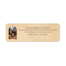 Endereço de Retorno Bege Família Arco Elegante