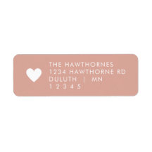 Endereço de Retorno Coração Rosa