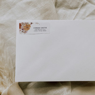 Etiqueta Endereço de retorno da abóbora de abóbora de folha