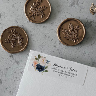 Etiqueta Endereço de retorno da caligrafia de inverno