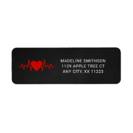 Etiqueta Endereço de retorno da enfermeira, símbolo médico