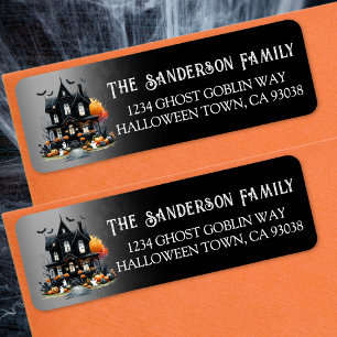 Etiqueta Endereço de Retorno da Festa de Halloween