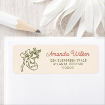 Endereço de Retorno da Festa de Natal Desenhado à 