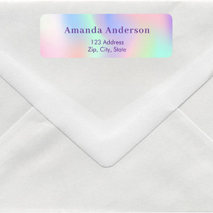 Etiqueta Endereço de retorno da hortelã rosa