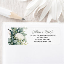 Endereço de Retorno de Casamento com Flora Suave e