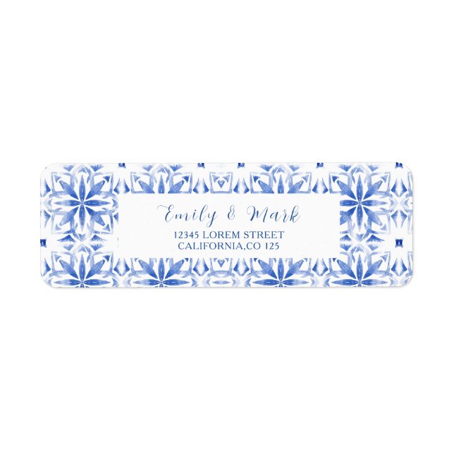 Etiqueta Endereço de retorno de casamento da Grécia Waterco (Frente)