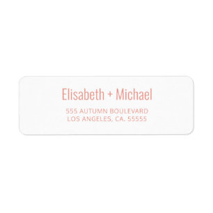 Etiqueta Endereço de retorno de casamento de guião de lar