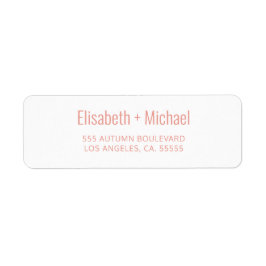 Etiqueta Endereço de retorno de casamento de guião de laran
