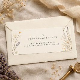 Etiqueta Endereço de Retorno de Flor Silvestre Elegante