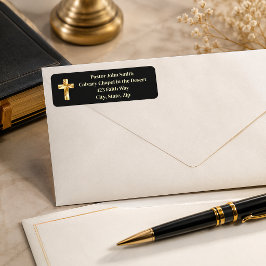 Etiqueta Endereço de Retorno de Pastor de Igreja Classe Cru