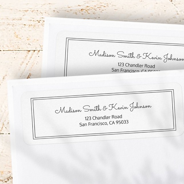 Etiqueta Endereço de Retorno de Script Cursivo Simples Mini (Criador carregado)