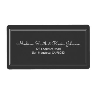 Etiqueta Endereço de Retorno de Script Cursivo Simples Mini