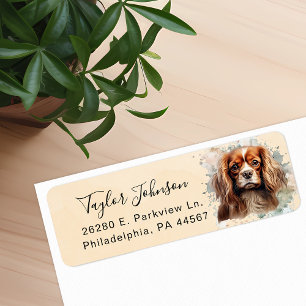 Etiqueta Endereço de Retorno do Cão Cavalier King Charles S