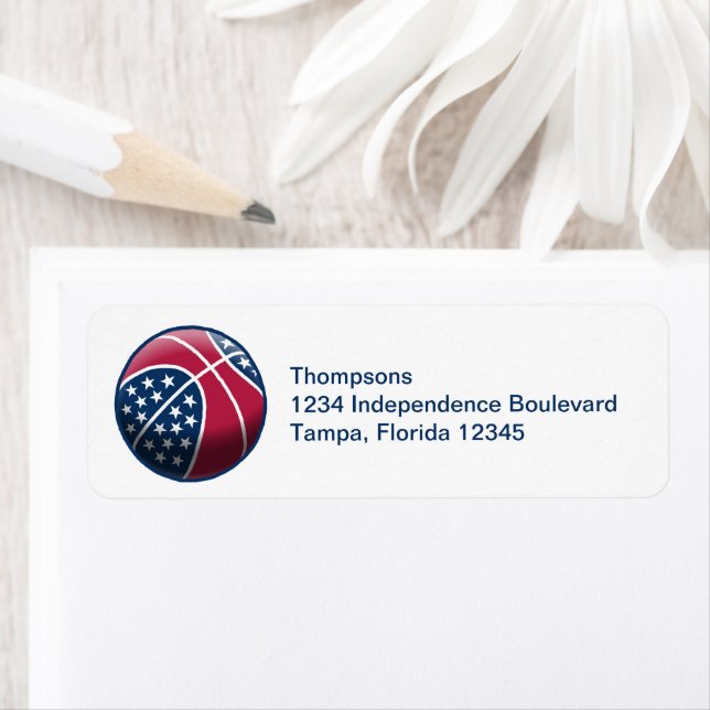 Etiqueta Endereço de Retorno do Dia da Independência de Bas (Insitu)