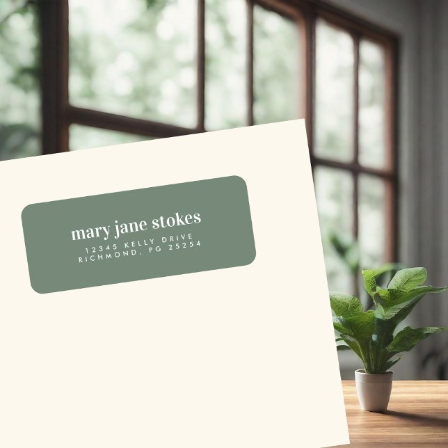 Etiqueta Endereço de retorno do nome de tipografia moderna  (Criador carregado)