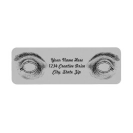 Etiqueta Endereço de Retorno dos Olhos da Anatomia Estranha