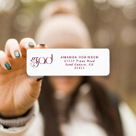 Etiqueta Endereço de Retorno em Tipografia Marrom Classe de