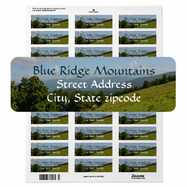 Etiqueta Endereço de Retorno Fotográfico das Montanhas Blue