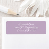 Endereço de retorno Lilac Roxo mínimo legante