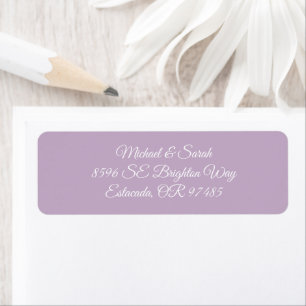 Etiqueta Endereço de retorno Lilac Roxo mínimo legante