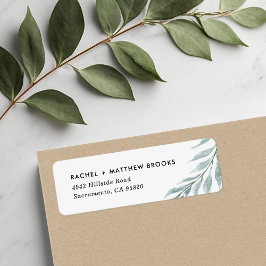 Etiqueta Endereço de Retorno Minimalista Airy Branch