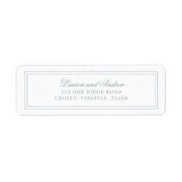 Etiqueta Endereço de Retorno Mínimo Moderno do Dusty Blue