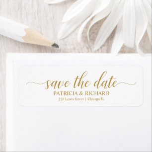 Etiqueta Endereço de Retorno para Save The Date de Casament