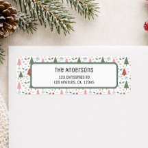 Endereço de Retorno Personalizado de Natal