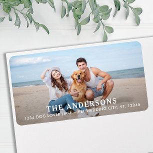 Etiqueta Endereço de Retorno Personalizado de Pet Dog de Fo