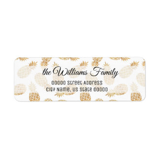 Etiqueta Endereço de Retorno Personalizado do Pineapple Dou