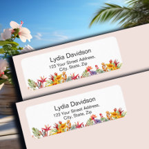 Endereço de Retorno Tropical Luau Havaiano