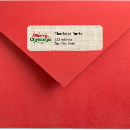 Etiqueta Endereço de volta rústico do beige da burape natal