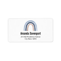 Endereço Design do Arco-Íris Azul e Pêssego