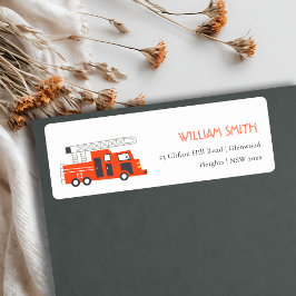 Etiqueta Endereço do Aniversário de criança do Motor de Bom