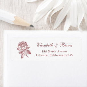 Etiqueta Endereço do Casamento vintage francês Elegante Flo