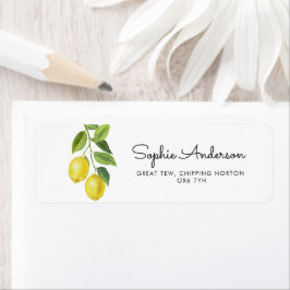 Etiqueta Endereço do Chá de fraldas Lemon